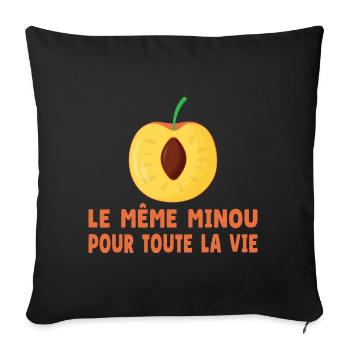 EVG Drôle Le Même Minou pour toute la vie - Housse de coussin décorative 45 x 45 cm - noir - Devant
