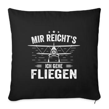 J’en ai assez, je vais m’envoler - Housse de coussin décorative 45 x 45 cm - noir - Devant