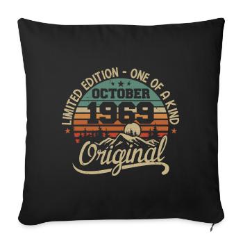 Octobre 1969 - Légendes Sont Nées En Octobre 1969 - Housse de coussin décorative 45 x 45 cm - noir - Devant