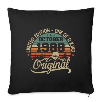 Octobre 1988 - Légendes Sont Nées En Octobre 1988 - Housse de coussin décorative 45 x 45 cm - noir - Devant
