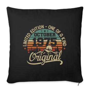 Octobre 1975 - Légendes Sont Nées En Octobre 1975 - Housse de coussin décorative 45 x 45 cm - noir - Devant