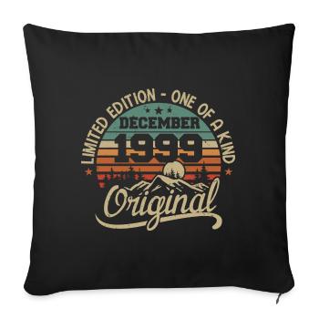 Original 26th Anniversary Gift, December 1999 - Sofa pillowcase 17,3'' x 17,3'' (45 x 45 cm) - black - Front