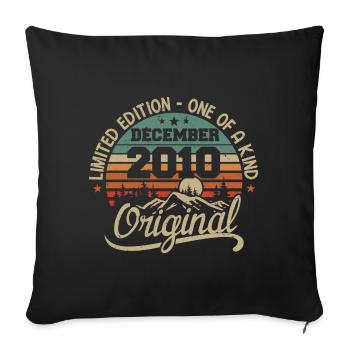 Original 15th Anniversary Gift, December 2010 - Sofa pillowcase 17,3'' x 17,3'' (45 x 45 cm) - black - Front