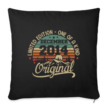 Original 11th Anniversary Gift, December 2014 - Sofa pillowcase 17,3'' x 17,3'' (45 x 45 cm) - black - Front