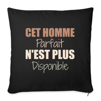 This perfect man is no longer available as a couple - Sofa pillowcase 17,3'' x 17,3'' (45 x 45 cm) - black - Front