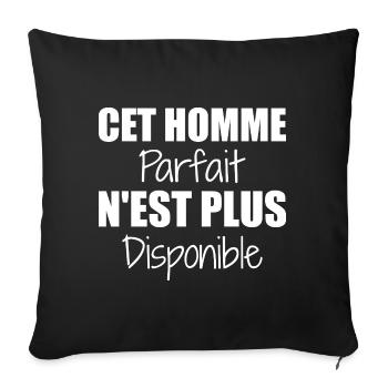 This perfect man is no longer available as a couple - Sofa pillowcase 17,3'' x 17,3'' (45 x 45 cm) - black - Front