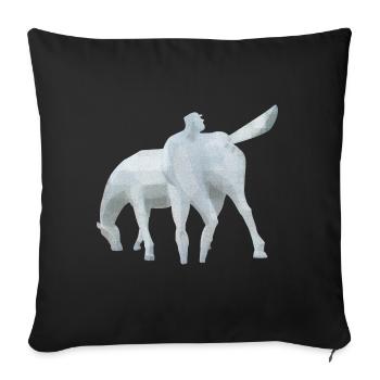 Peerd Ome Loeks - Housse de coussin décorative 45 x 45 cm - noir - Devant