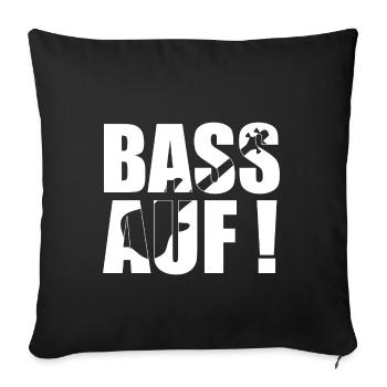 Bass Joueur Bass Bass sur ! Bassist cadeau - Housse de coussin décorative 45 x 45 cm - noir - Devant