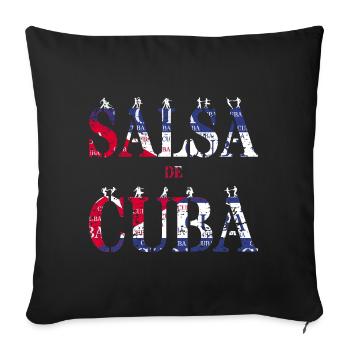 Salsa de Cuba | Kuba Cuban Dance - Sofakissenbezug 45 x 45 cm - Schwarz - Vorne