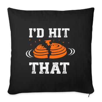 Clay Pigeon Shooting Sports Gift Idea - Sofa pillowcase 17,3'' x 17,3'' (45 x 45 cm) - black - Front