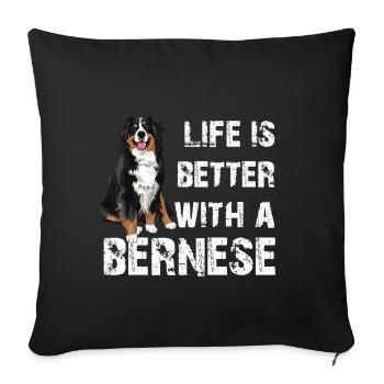 Bouvier bernois - Housse de coussin décorative 45 x 45 cm - noir - Devant