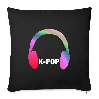 Kpop Merch Korean Pop Music K-Pop Style - Sofa pillowcase 17,3'' x 17,3'' (45 x 45 cm) - black - Front