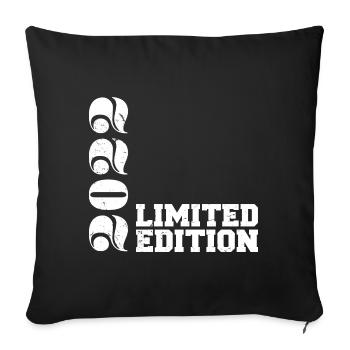 Édition limitée 2022, cadeau d’anniversaire 2022 - Housse de coussin décorative 45 x 45 cm - noir - Devant