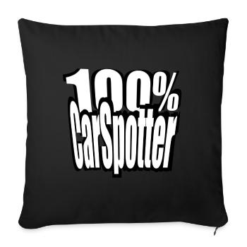T-shirt accessoire CarSpotter #car #carspotter - Housse de coussin décorative 45 x 45 cm - noir - Devant