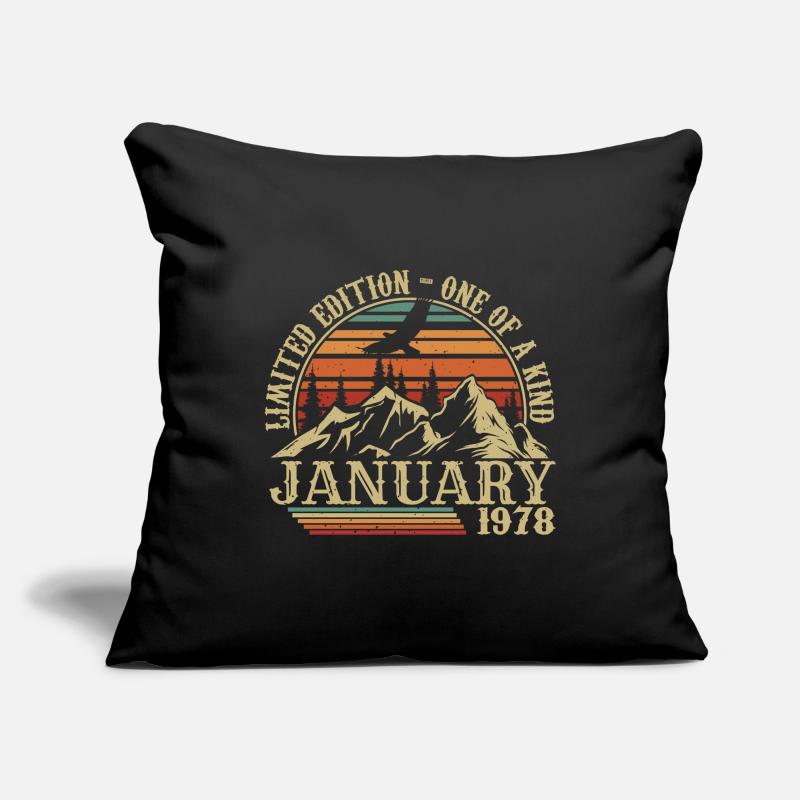 Januar 1978 - Januar 1978 Geburtstagsgeschenk Sofakissenbezug 45 x 45 cm