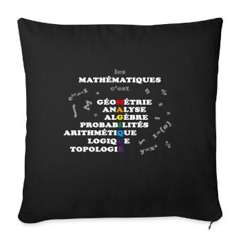 Les mathématiques c'est magique - Housse de coussin décorative 45 x 45 cm - noir - Devant