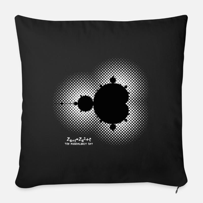Fraktal The Mandelbrot Set Mathe Formel auf Weiss - Sofakissenbezug 45 x 45 cm - Schwarz