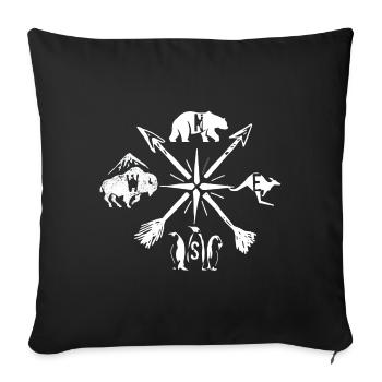 Protect the locals - Sofa pillowcase 17,3'' x 17,3'' (45 x 45 cm) - black - Front