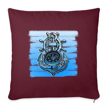 Anchor Design Ship Boat Seafaring Maritime - Sofa pillowcase 17,3'' x 17,3'' (45 x 45 cm) - burgundy - Front