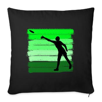Friesbeesport Frisbee Disc Golf Disc Golf Player - Sofa pillowcase 17,3'' x 17,3'' (45 x 45 cm) - black - Front