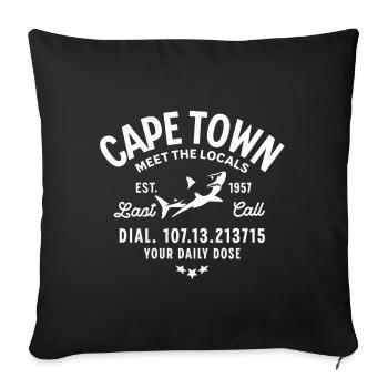 Cape Town meet the locals last call - Housse de coussin décorative 45 x 45 cm - noir - Devant