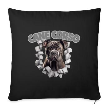 Cane Corso für einen Cane Corso Besitzer - Sofakissenbezug 45 x 45 cm - Schwarz - Vorne