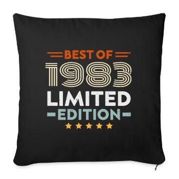 Retro 1983 Vintage Gift 41st Birthday 41 Years - Sofa pillowcase 17,3'' x 17,3'' (45 x 45 cm) - black - Front