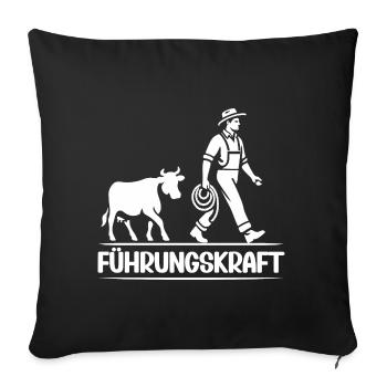 Landwirt Bauer Viehzüchter Milchbauer Geschenkidee - Sofakissenbezug 45 x 45 cm - Schwarz - Vorne