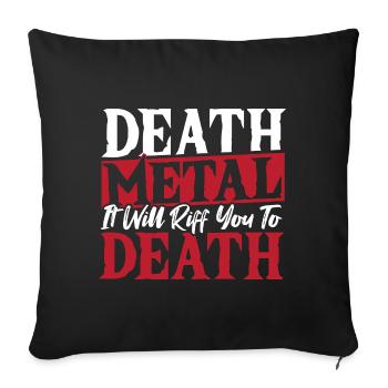 Heavy Metal, Hard Rock, Death Metal - Housse de coussin décorative 45 x 45 cm - noir - Devant