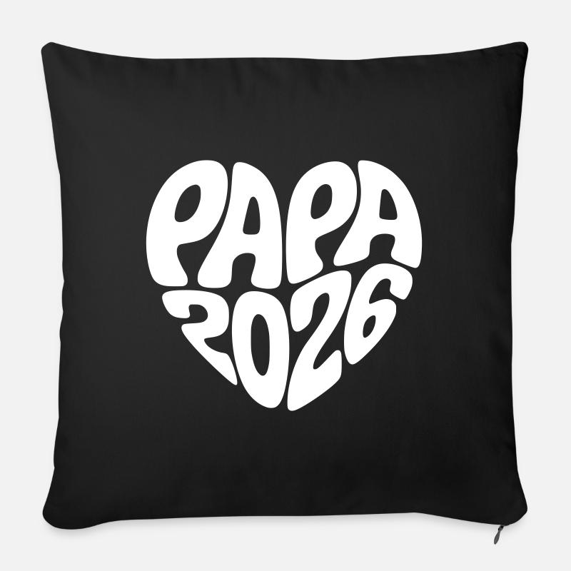 Papa 2026 - Sofakissenbezug 45 x 45 cm - Schwarz