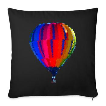 Balloon - Sofa pillowcase 17,3'' x 17,3'' (45 x 45 cm) - black - Front