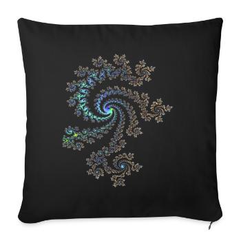 Fractale - Housse de coussin décorative 45 x 45 cm - noir - Devant