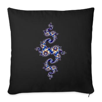 Julia Fractal - Sofa pillowcase 17,3'' x 17,3'' (45 x 45 cm) - black - Front