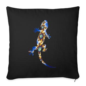 Gecko Fractal - Sofa pillowcase 17,3'' x 17,3'' (45 x 45 cm) - black - Front