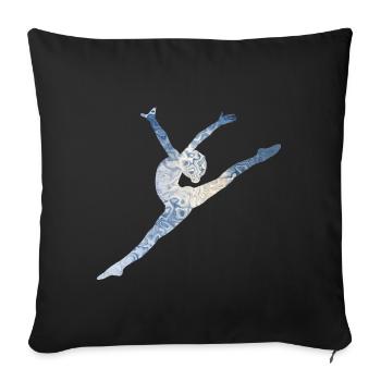 Ballet saut - Housse de coussin décorative 45 x 45 cm - noir - Devant