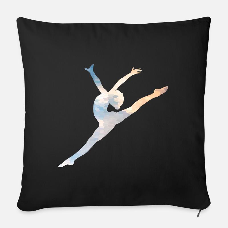 Ballett Sprung - Sofakissenbezug 45 x 45 cm - Schwarz