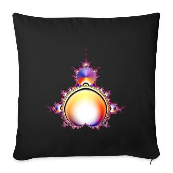 Mandelbaum Fraktal - Housse de coussin décorative 45 x 45 cm - noir - Devant