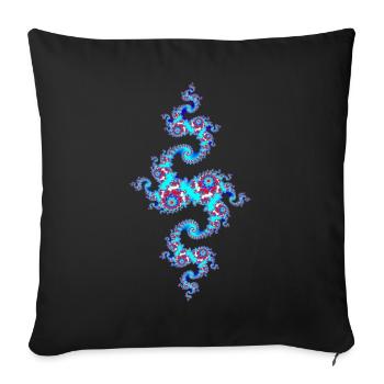 Julia Fraktal - Sofa pillowcase 17,3'' x 17,3'' (45 x 45 cm) - black - Front