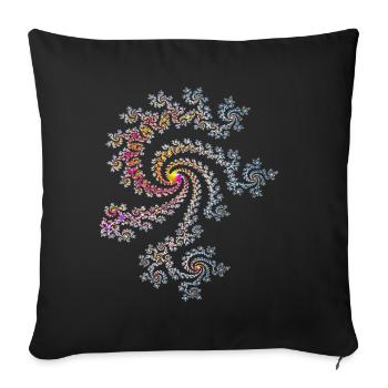 Almond Bread Fractal - Sofa pillowcase 17,3'' x 17,3'' (45 x 45 cm) - black - Front