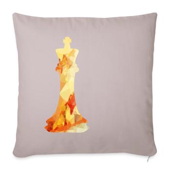 Échecs - Housse de coussin décorative 45 x 45 cm - taupe clair - Devant