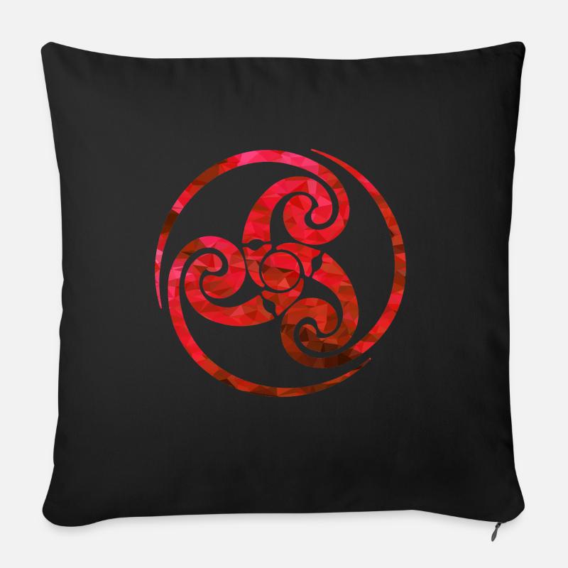 Keltischer Knoten rot - Sofakissenbezug 45 x 45 cm - Schwarz