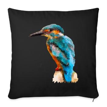 Oiseau de glace - Housse de coussin décorative 45 x 45 cm - noir - Devant