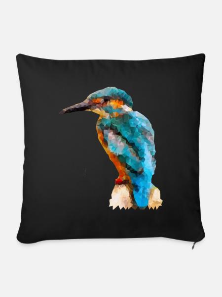 Eisvogel - Sofakissenbezug 45 x 45 cm - Schwarz