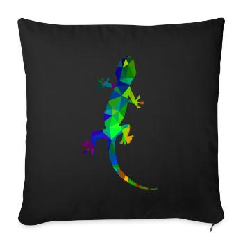 Gecko - Sofa pillowcase 17,3'' x 17,3'' (45 x 45 cm) - black - Front