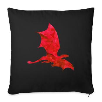 Dragon - Housse de coussin décorative 45 x 45 cm - noir - Devant