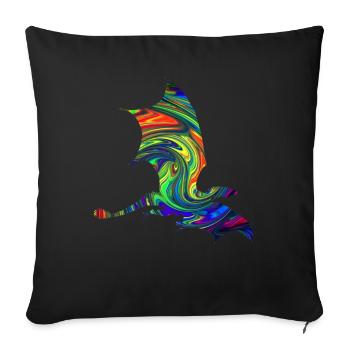 Dragon - Housse de coussin décorative 45 x 45 cm - noir - Devant