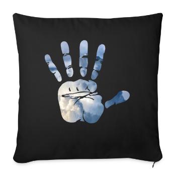 Mains-en-ciel - Housse de coussin décorative 45 x 45 cm - noir - Devant