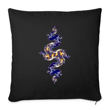 Julia Fraktal - Sofa pillowcase 17,3'' x 17,3'' (45 x 45 cm) - black - Front