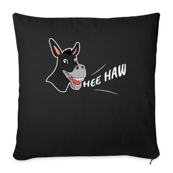 Idée de cadeau pour animal mulet amoureux des ânes - Housse de coussin décorative 45 x 45 cm - noir - Devant