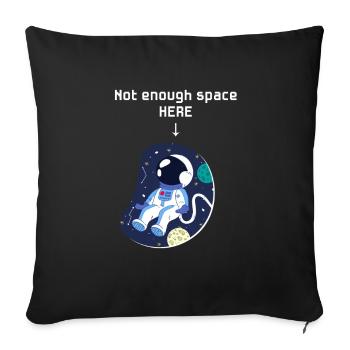 Astronaut Schwangerschaft Schwanger Baby Geschenk - Sofakissenbezug 45 x 45 cm - Schwarz - Vorne